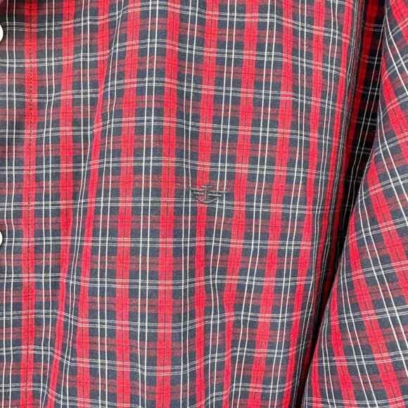 Dockers Mens XL Dress Shirt Classic Fit Stain Defender Plaid Button-Down - Picture 2 of 7